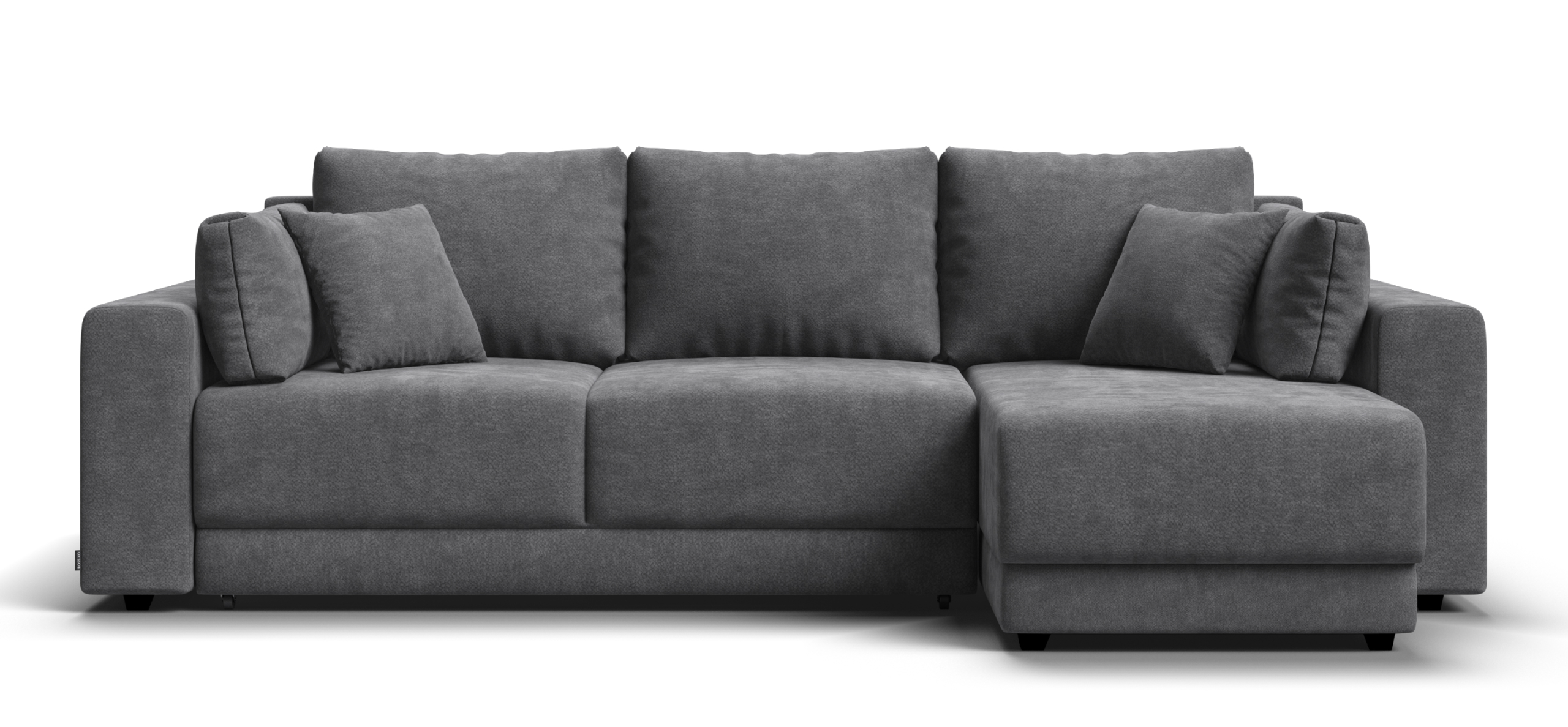 Угловой диван Босс Прайм ХЛ Шенилл Клауд графит