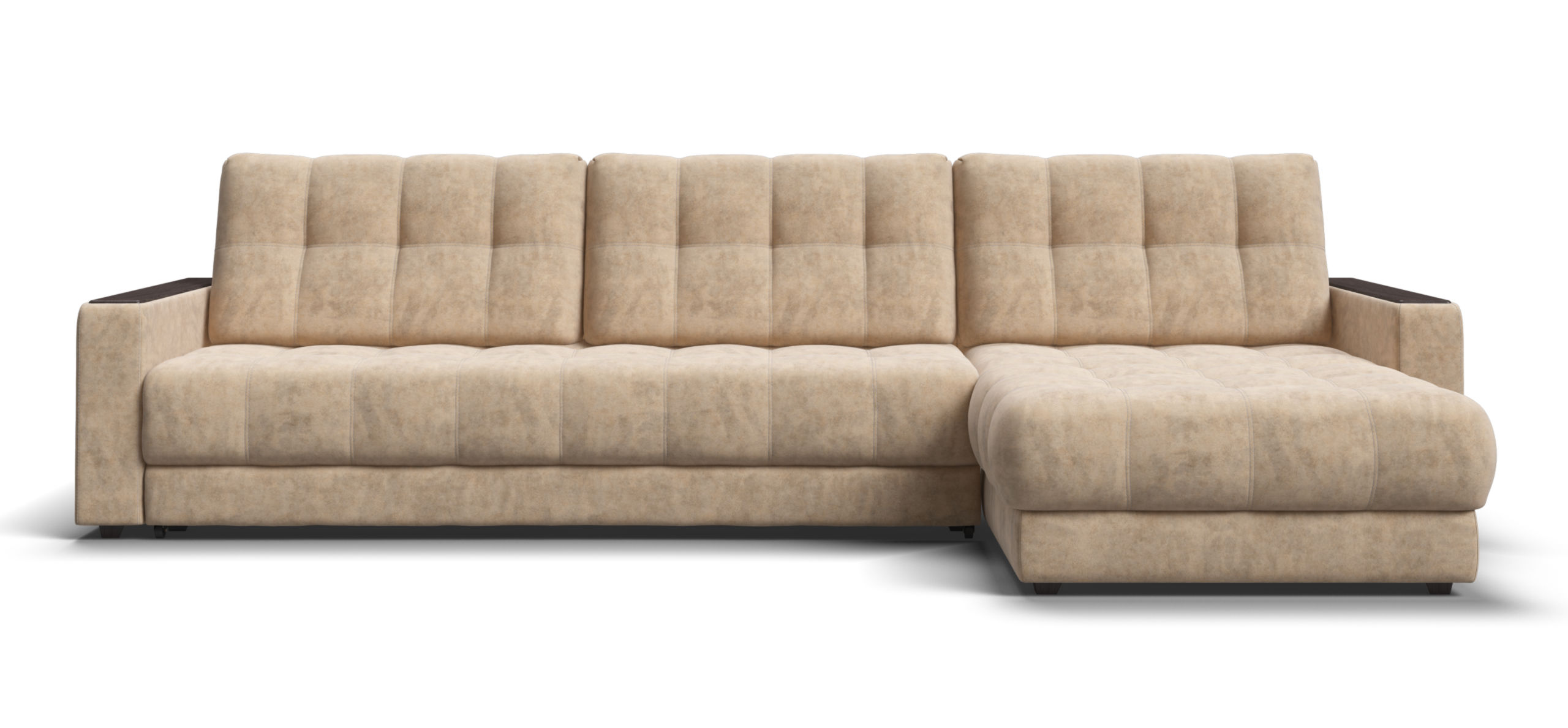 Угловой диван Босс Макс Велюр Роял шампань