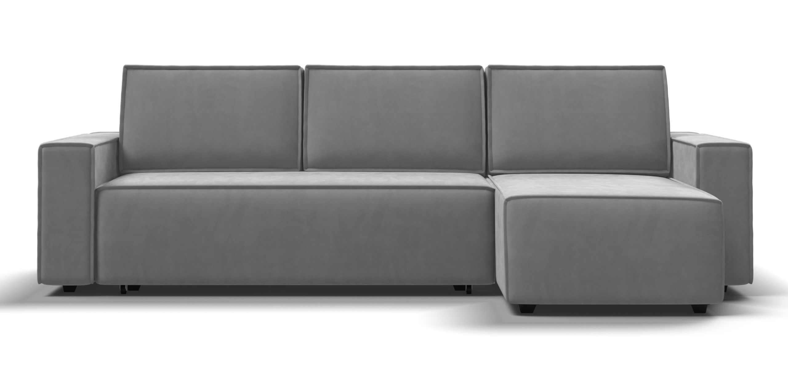 Угловой диван Норд Велюр Монолит сталь