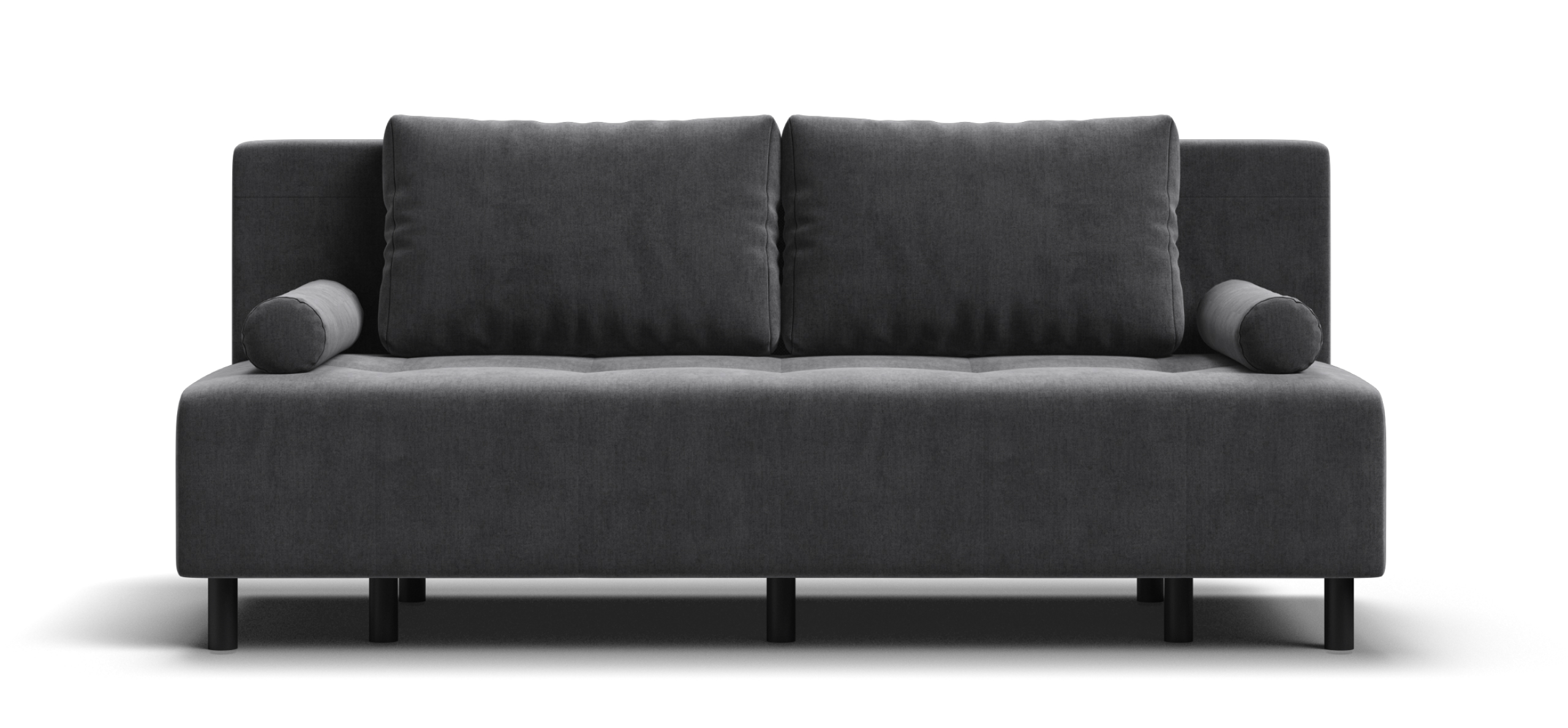 Диван Бостон Мини Велюр Монолит серый