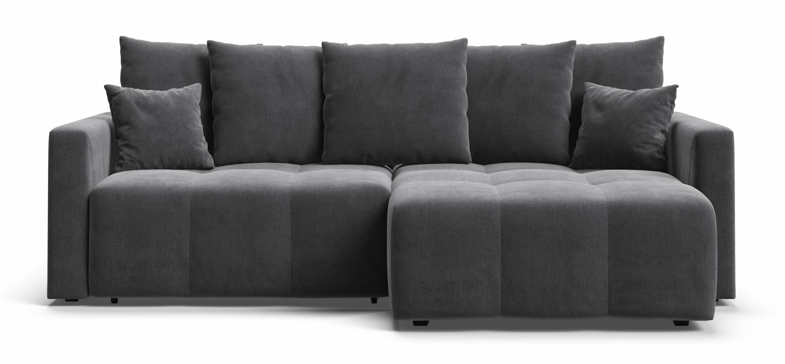 Угловой диван Босс Тренд Велюр Монолит серый