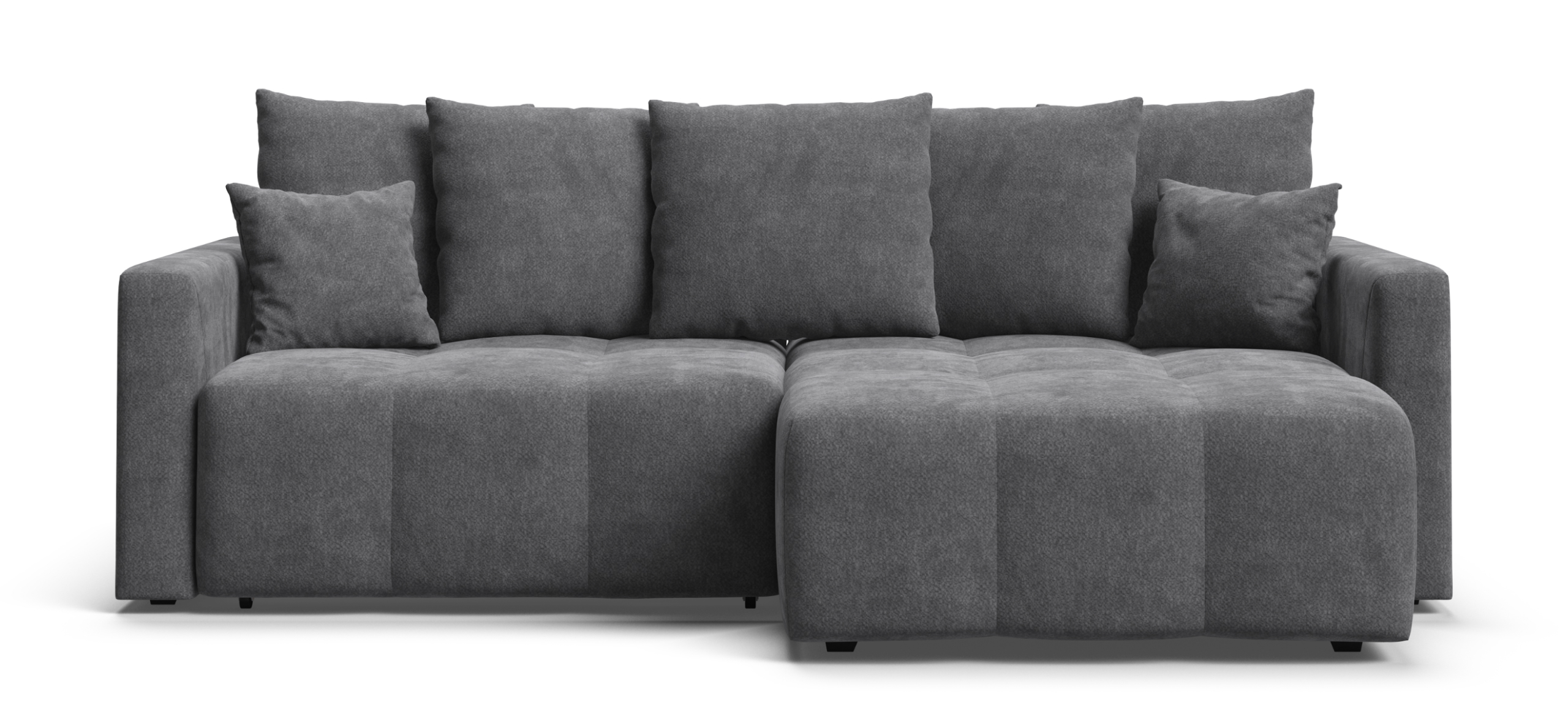 Угловой диван Босс Тренд Шенилл Клауд графит