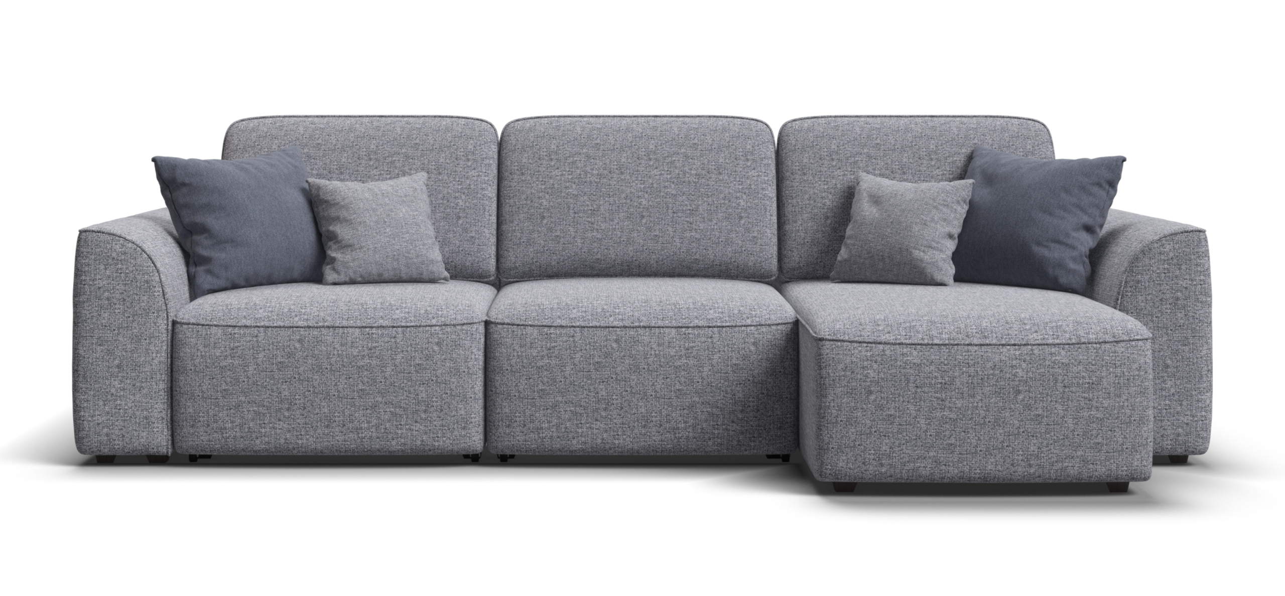 Угловой диван Кинг Рогожка Венто серый