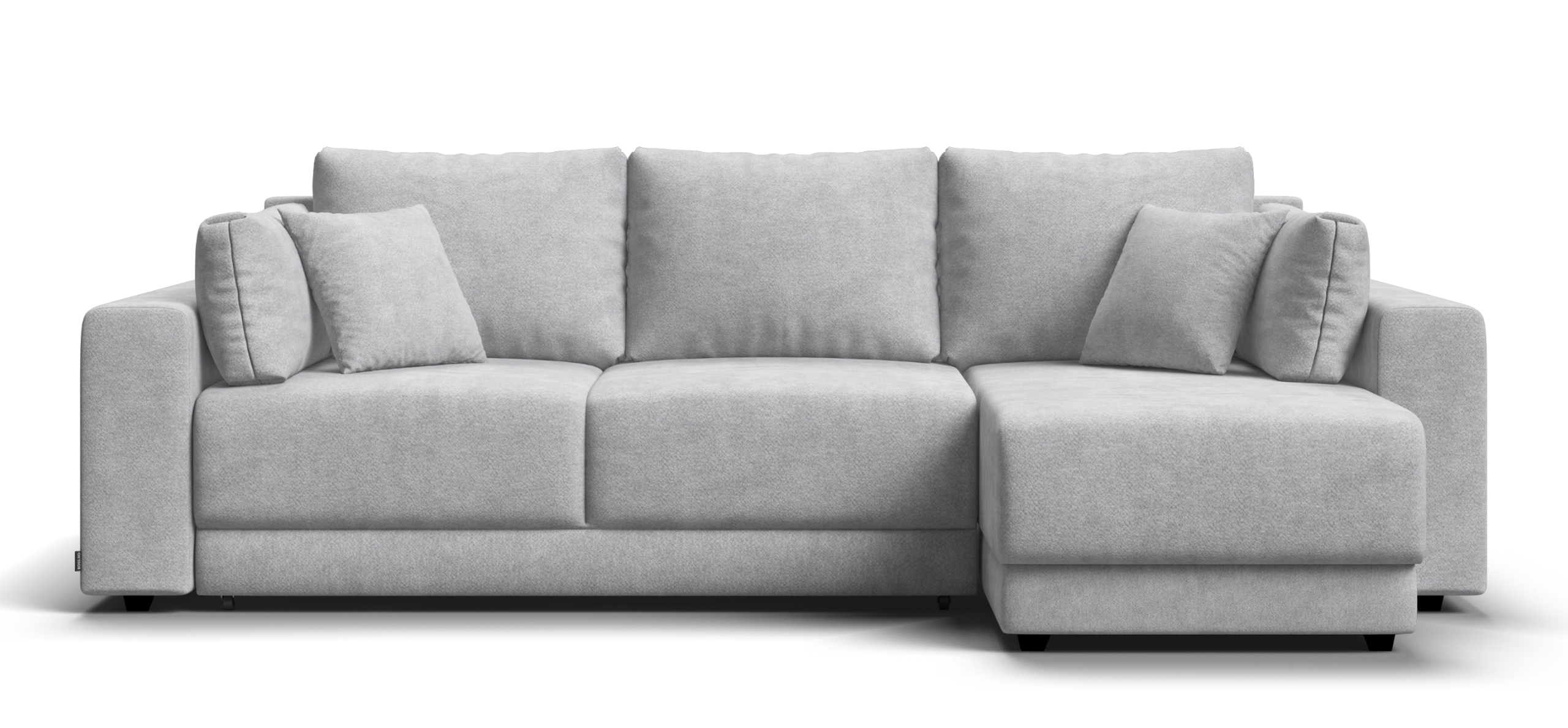 Угловой диван Босс Прайм ХЛ Шенилл Клауд серый